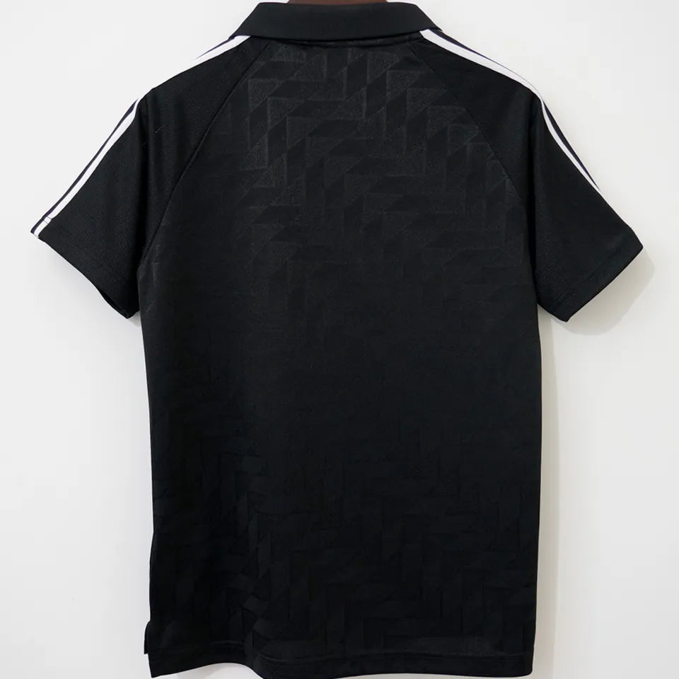 1988/1990 Germany Away Black Retro Soccer Jersey Back