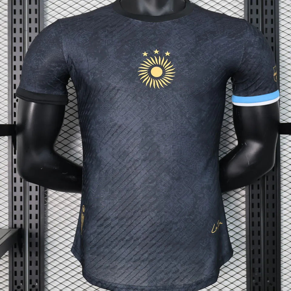 2023/24 Argentina Black Special Edition Player Version Jersey (Have No.10 带金色10号) Front