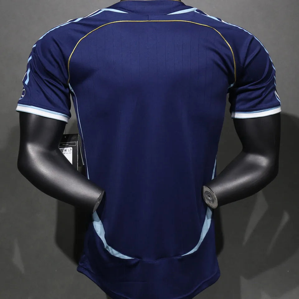 2006 Argentina Away Retro Player Version Soccer Jersey Back