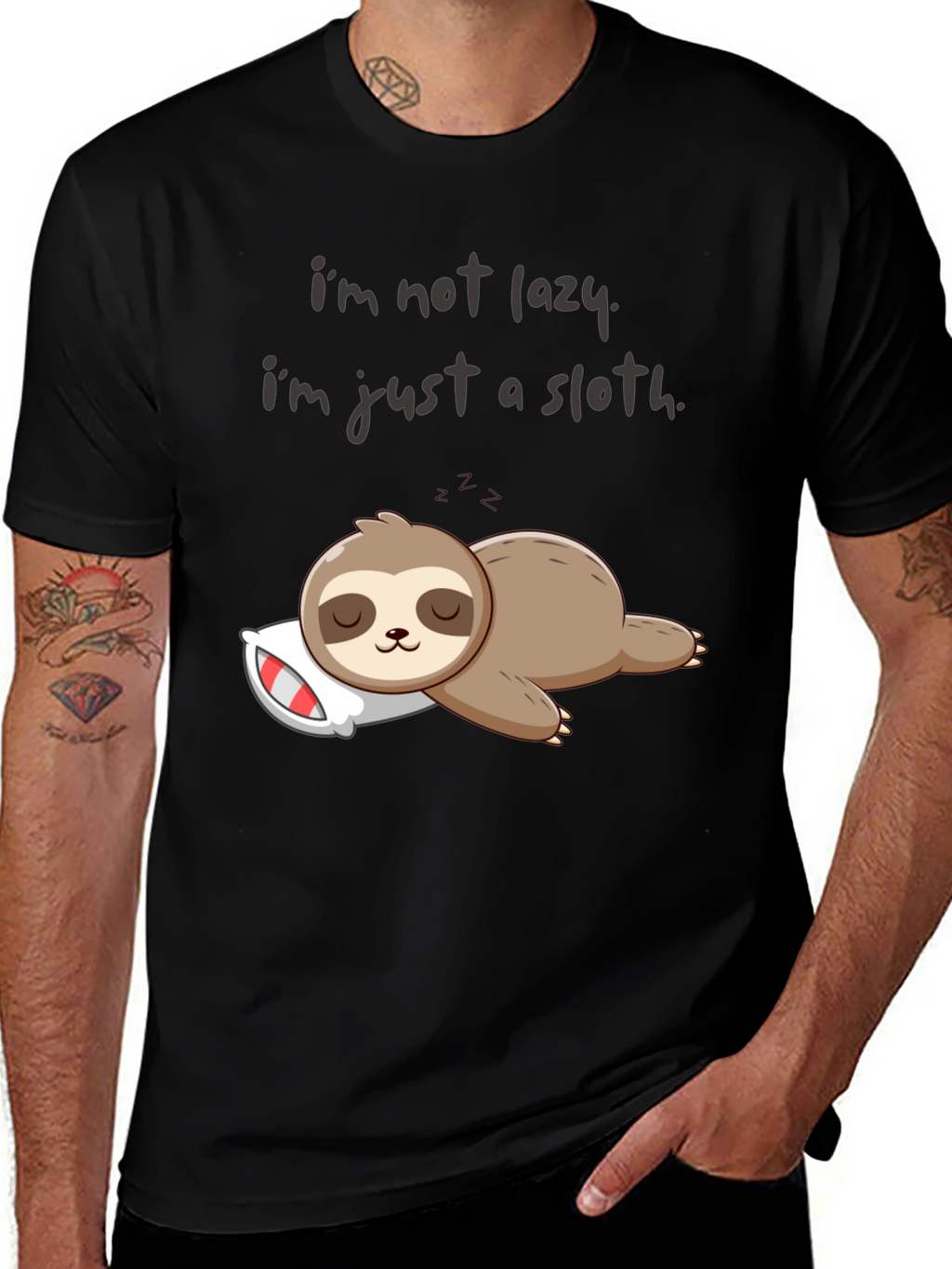 Lazy Sloth Graphic T-Shirt - Comfy & Funny!