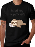 Lazy Sloth Graphic T-Shirt - Comfy & Funny!