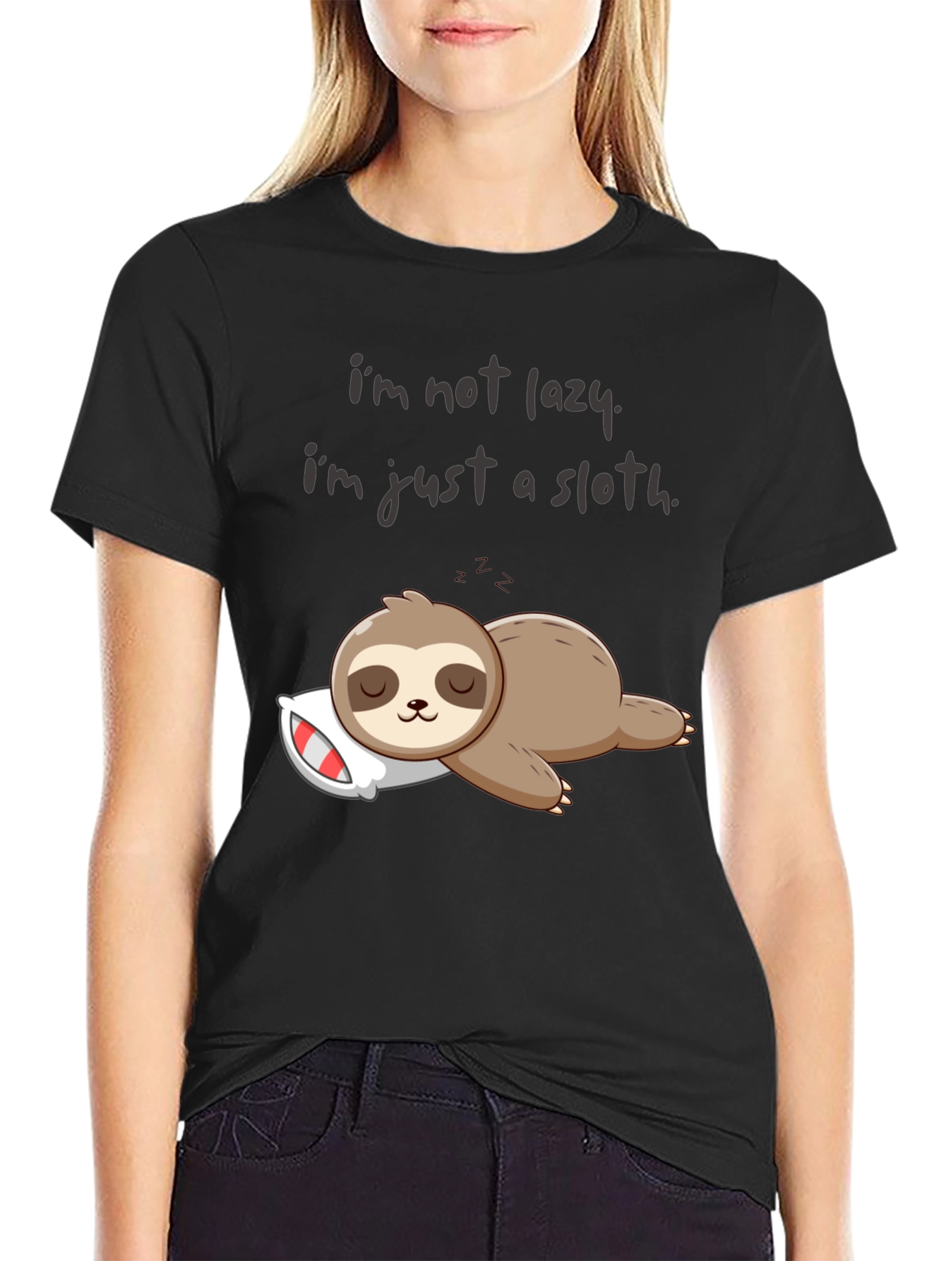 Lazy Sloth Graphic T-Shirt - Comfy & Funny!