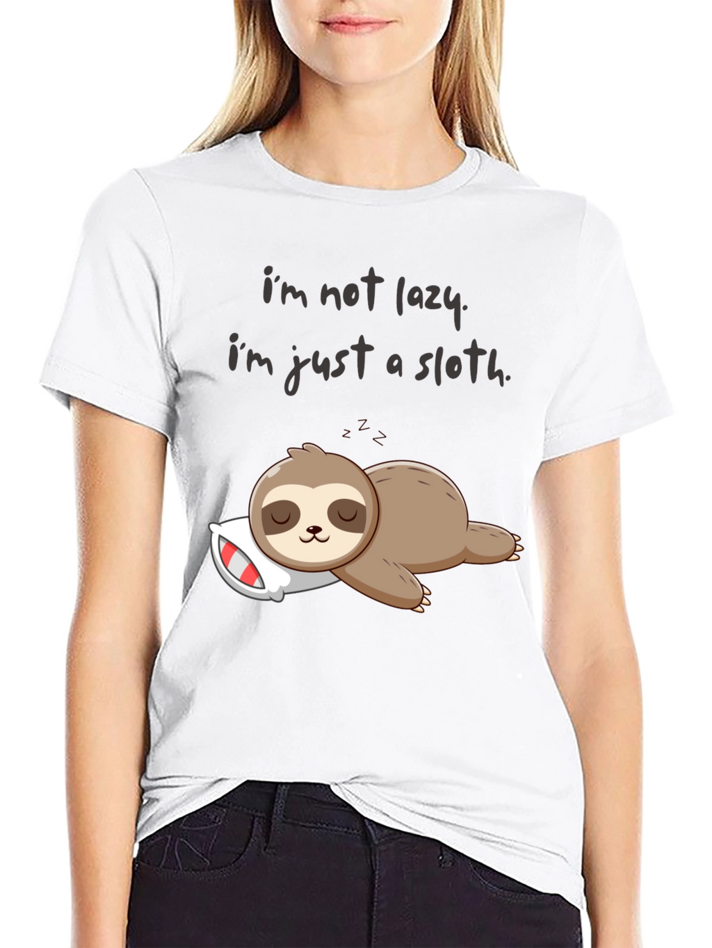 Lazy Sloth Graphic T-Shirt - Comfy & Funny!