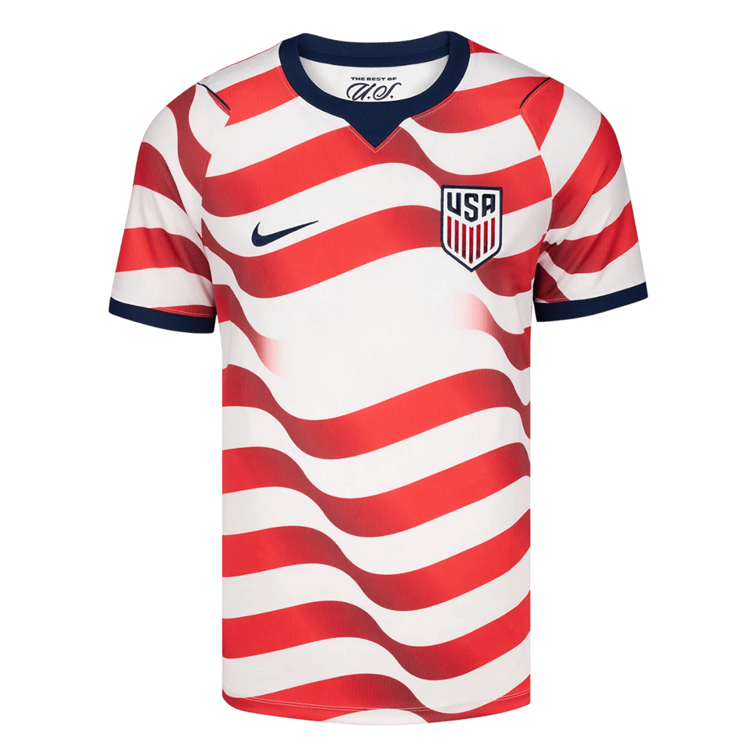 USA Home Soccer Jersey World Cup 2026 Red&White Front