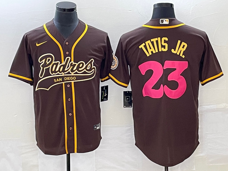 Men's San Diego Padres Fernando Tatis Jr. #23 Brown Replica Team Jerseys Joint Edition