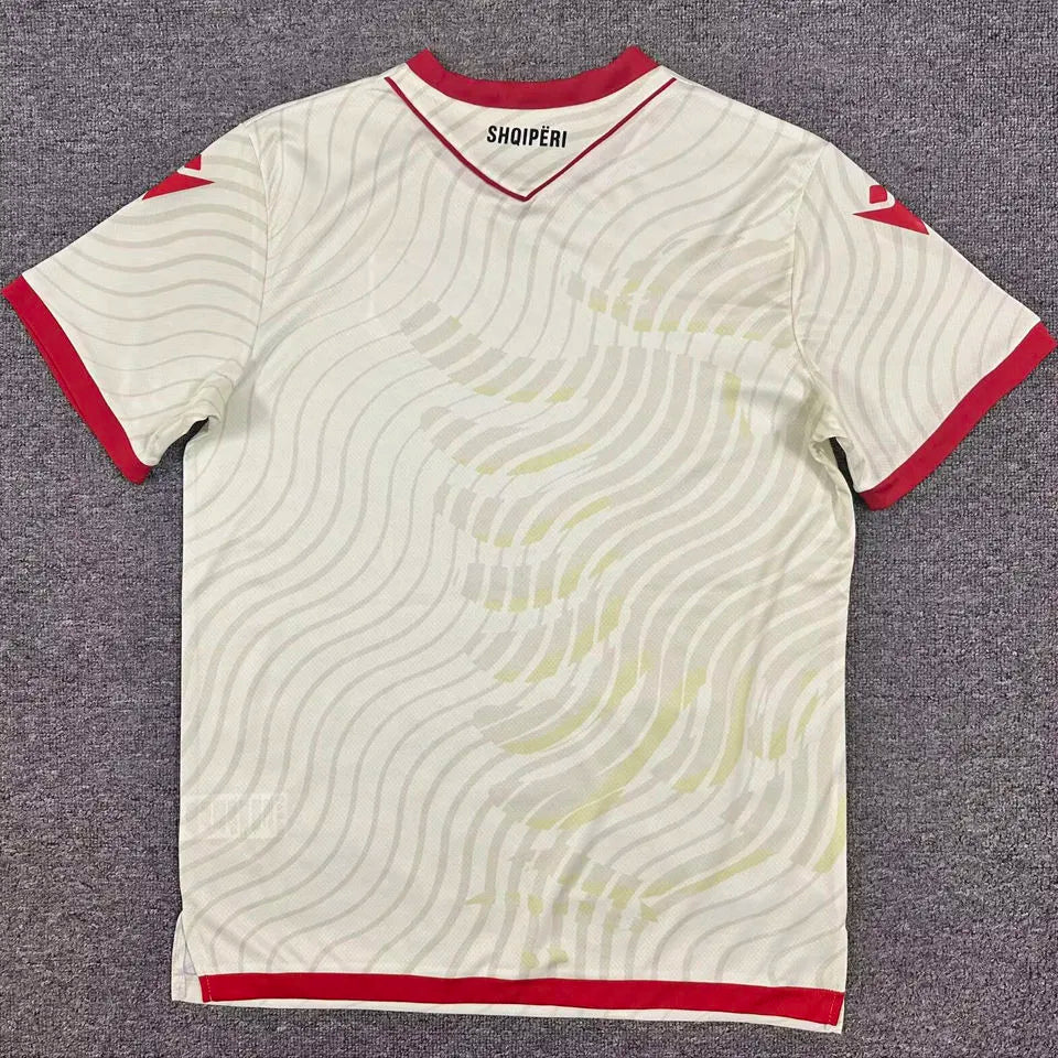 2026/27 Albania Away White Fans Soccer Jersey 阿尔巴尼亚 Back