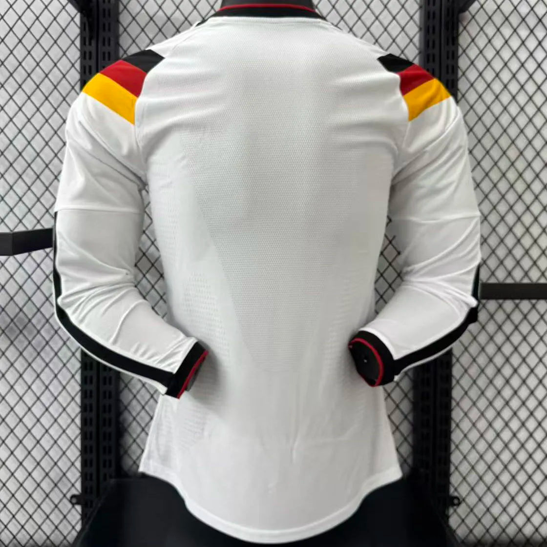 2026/27 Germany Home White Player Version Long Sleeve Soccer Jersey Detail 2