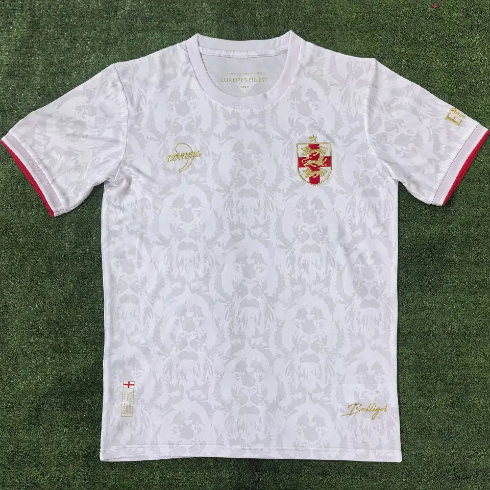 2025 England Special Edition White Fans Soccer Jersey Front