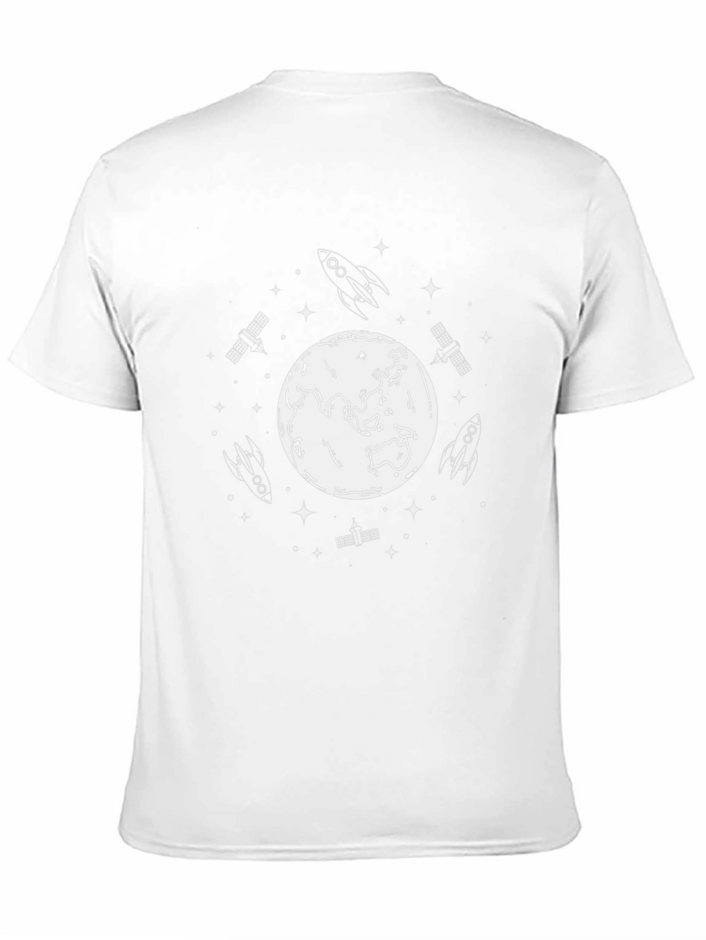 Space Theme Black T-Shirt