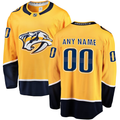 Men's Nashville Predators Gold Home Breakaway Custom Jerseys