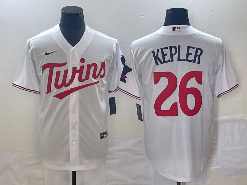 Men's Minnesota Twins Max Kepler #26 White Home Replica Player Jerseys