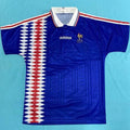 1994 France Home Blue Retro Soccer Jersey Front