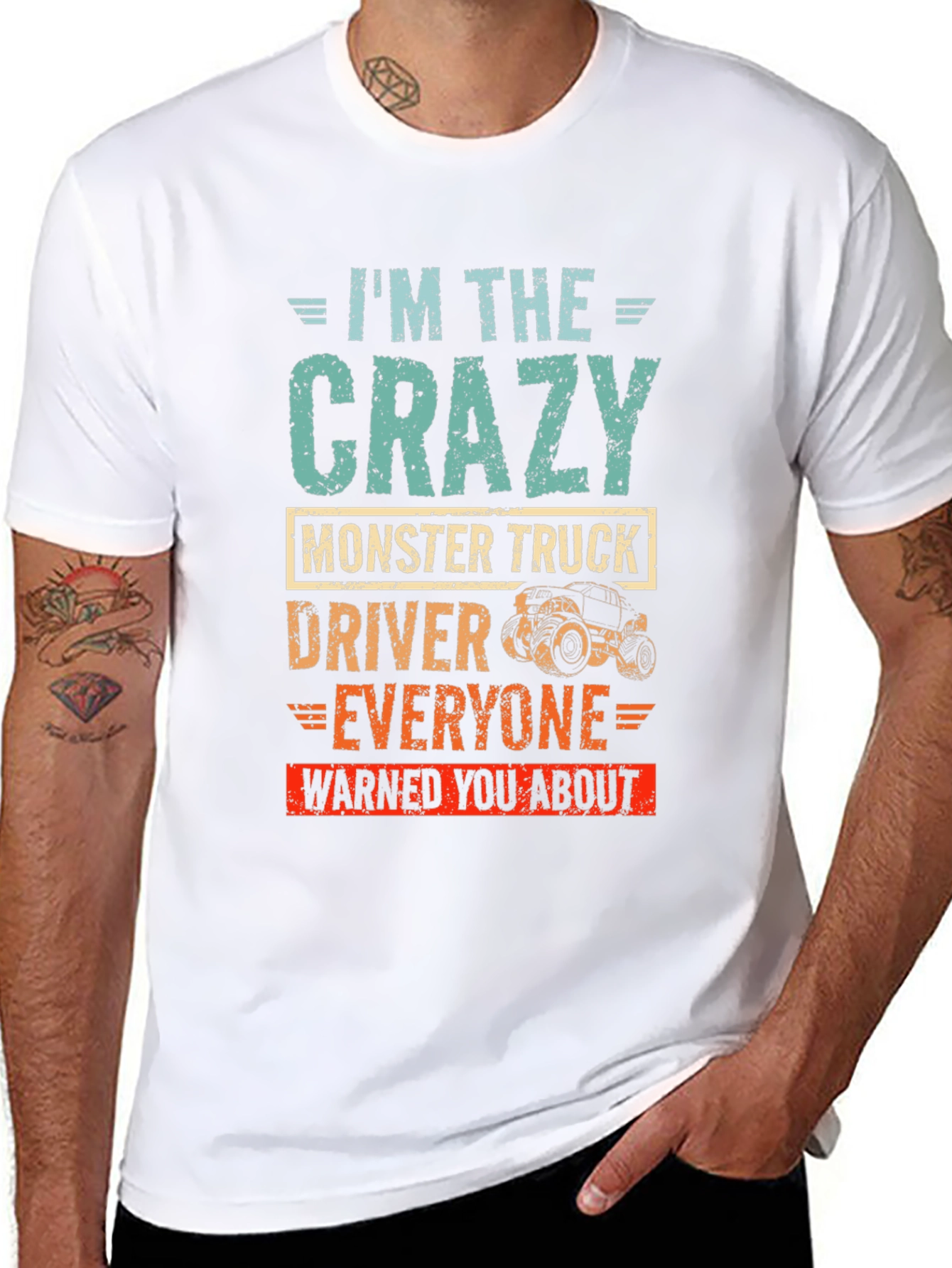 Crazy Monster Truck Driver T-Shirt