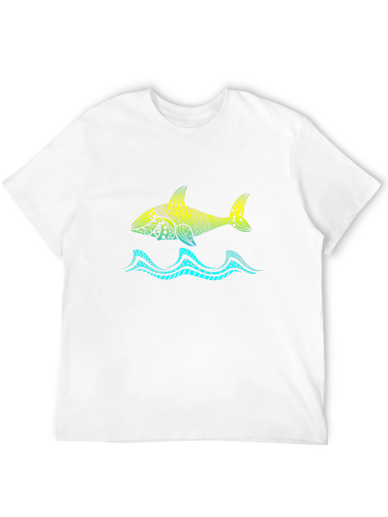 Shark Tribal Graphic Black T-Shirt