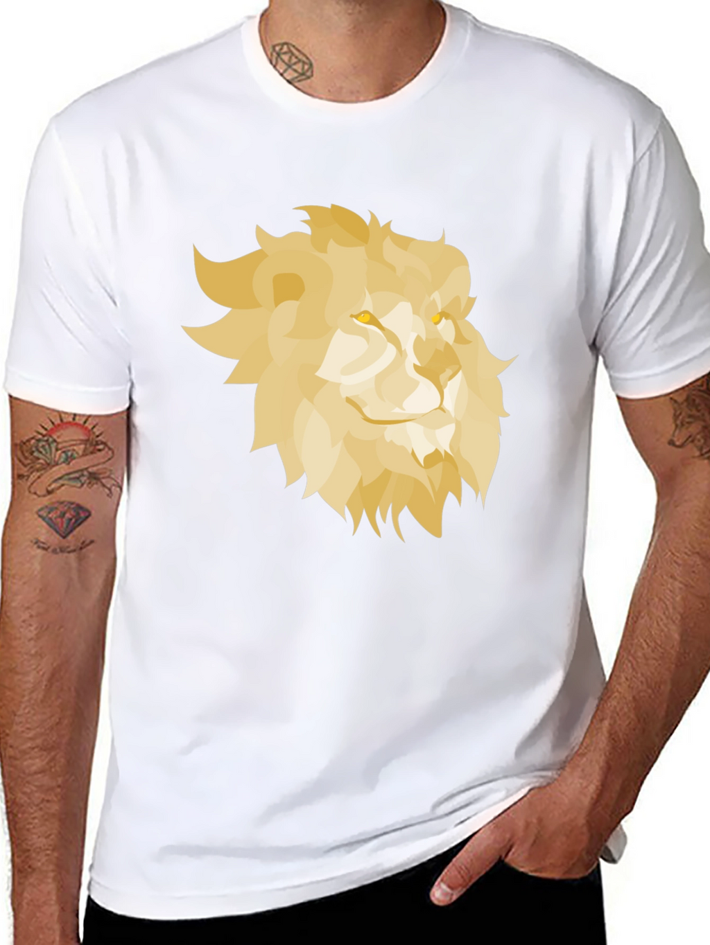 Lion Graphic Black T-Shirt