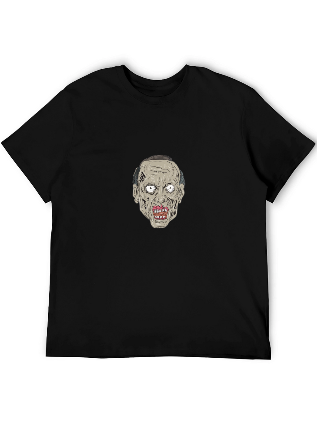 Zombie Face Graphic Black Tee