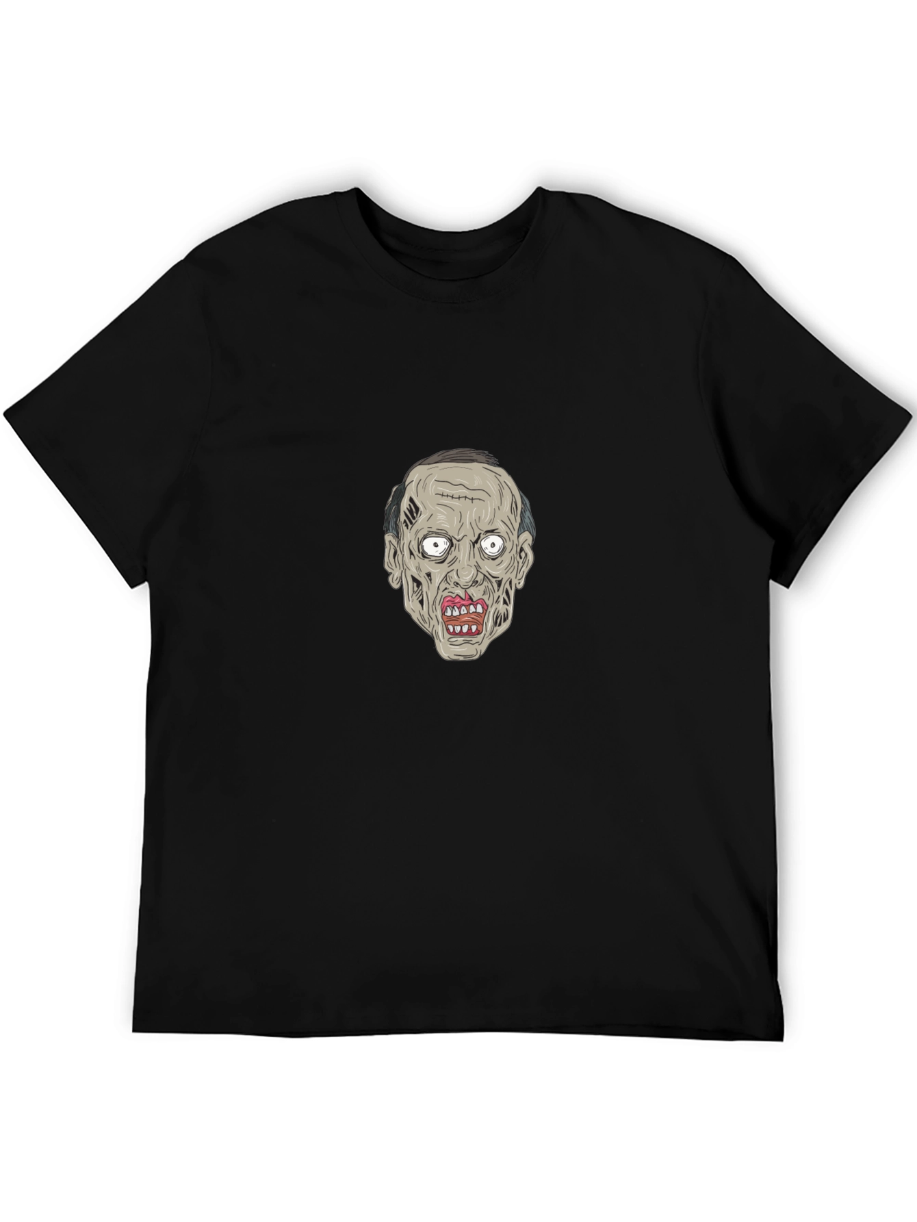 Zombie Face Graphic Black Tee