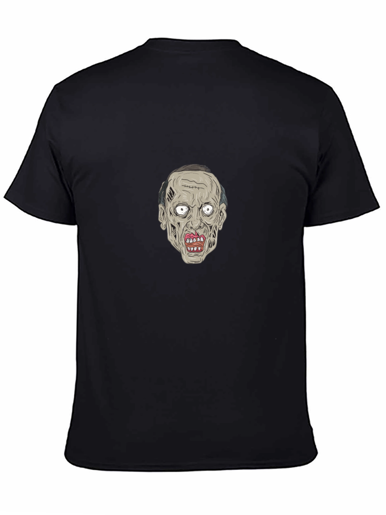 Zombie Face Graphic Black Tee