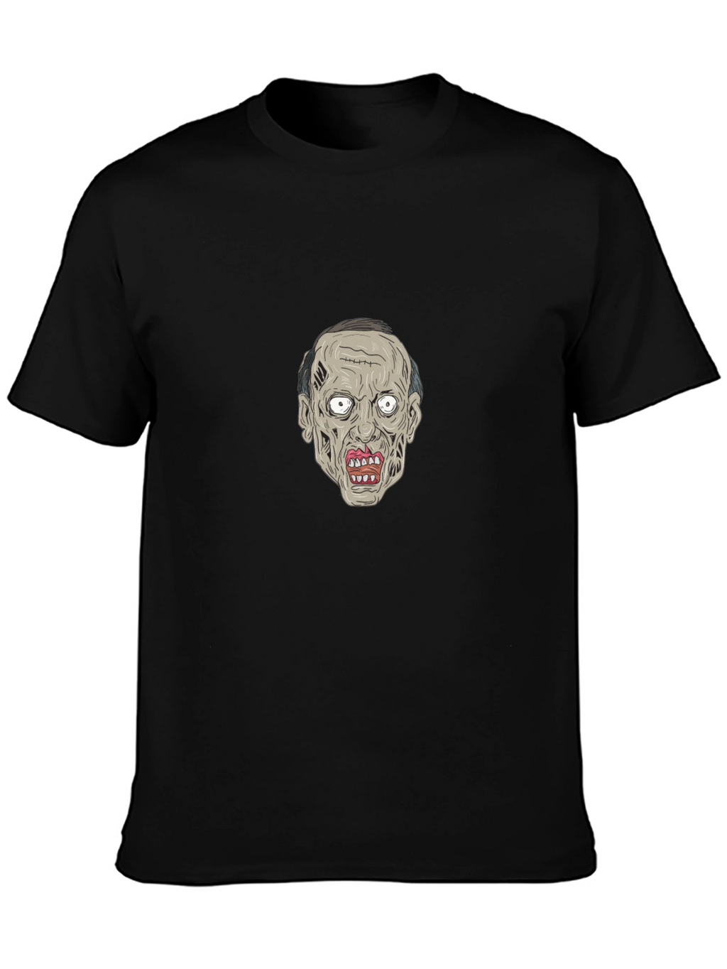 Zombie Face Graphic Black Tee