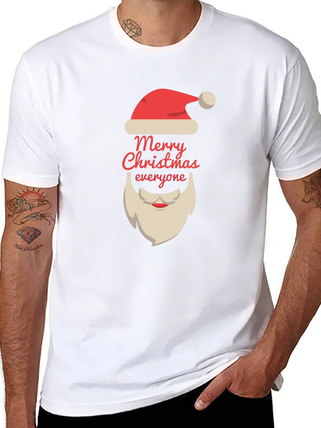 Merry Christmas T-Shirt Santa Claus Beard
