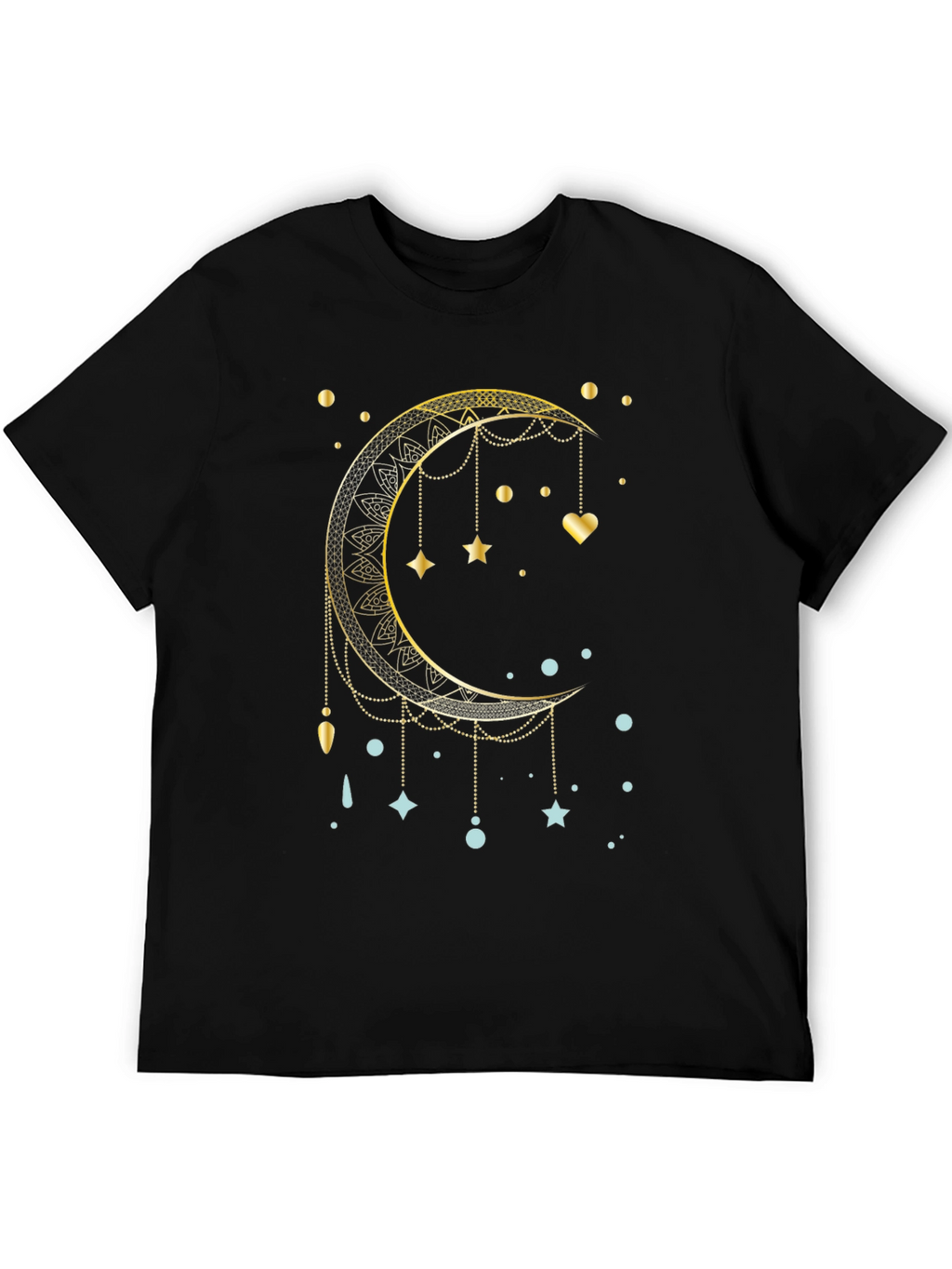 Celestial Crescent Moon Graphic T-Shirt