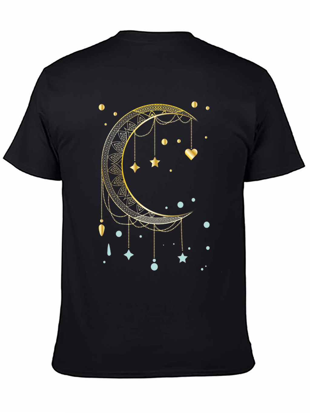 Celestial Crescent Moon Graphic T-Shirt