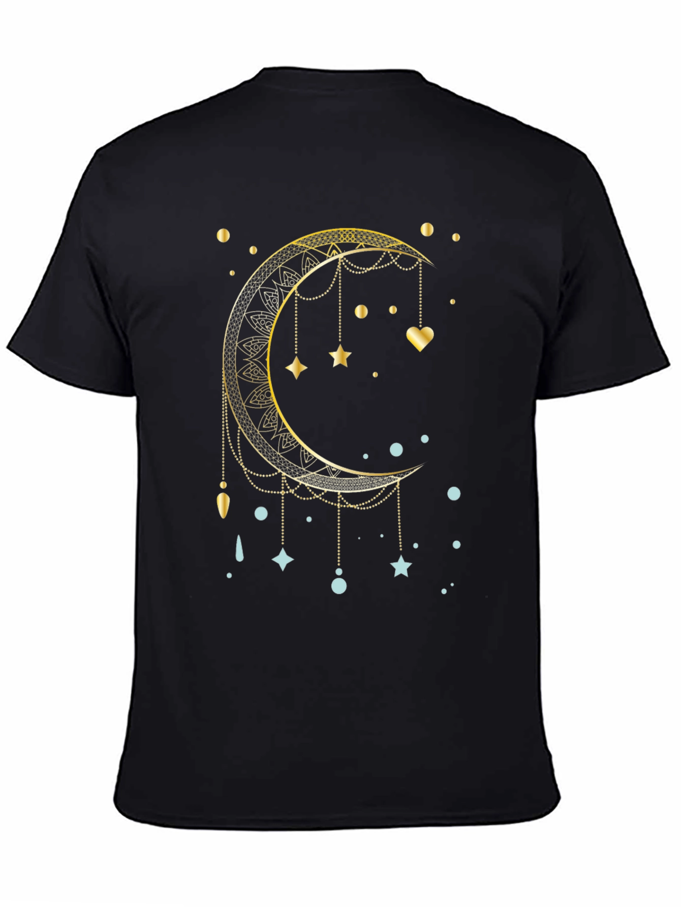 Celestial Crescent Moon Graphic T-Shirt