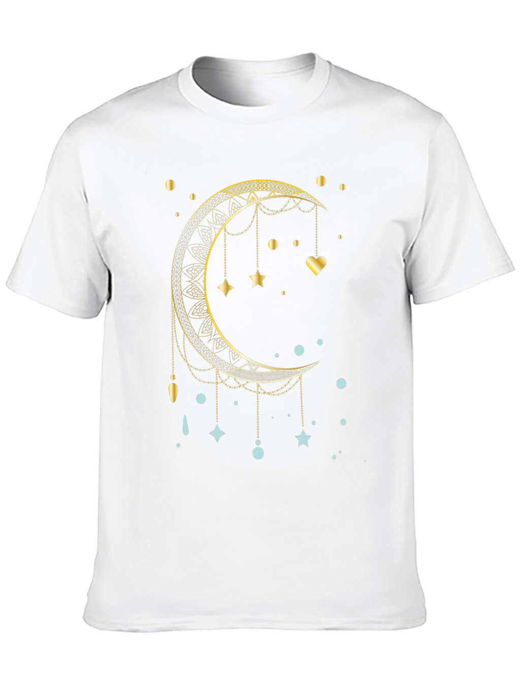 Celestial Crescent Moon Graphic T-Shirt