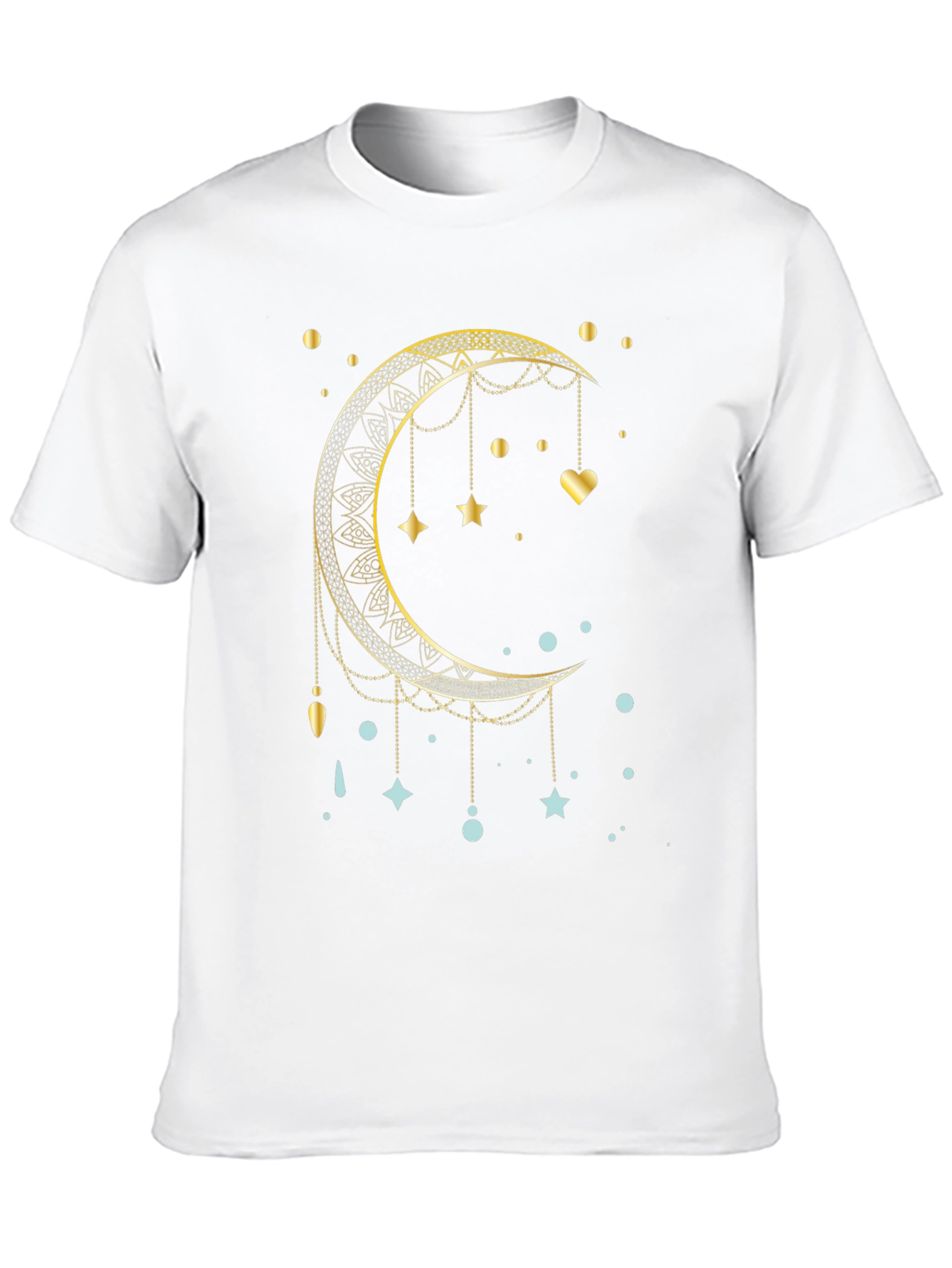 Celestial Crescent Moon Graphic T-Shirt