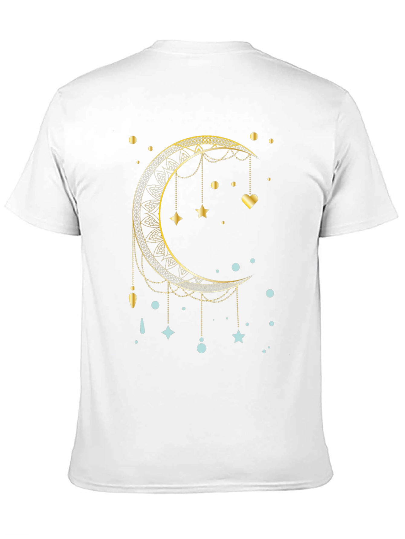 Celestial Crescent Moon Graphic T-Shirt