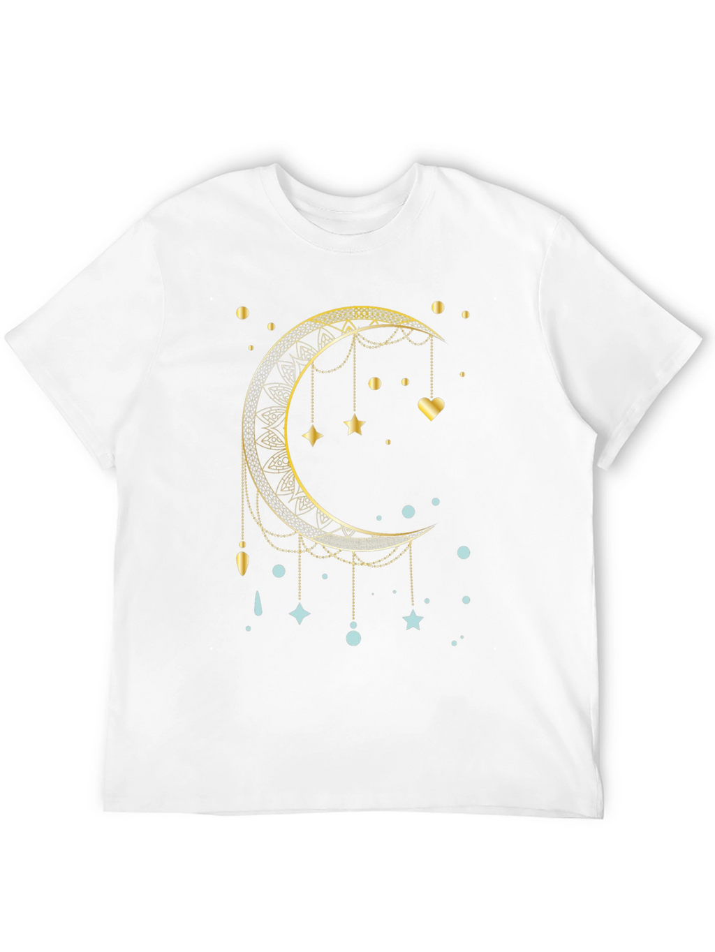 Celestial Crescent Moon Graphic T-Shirt