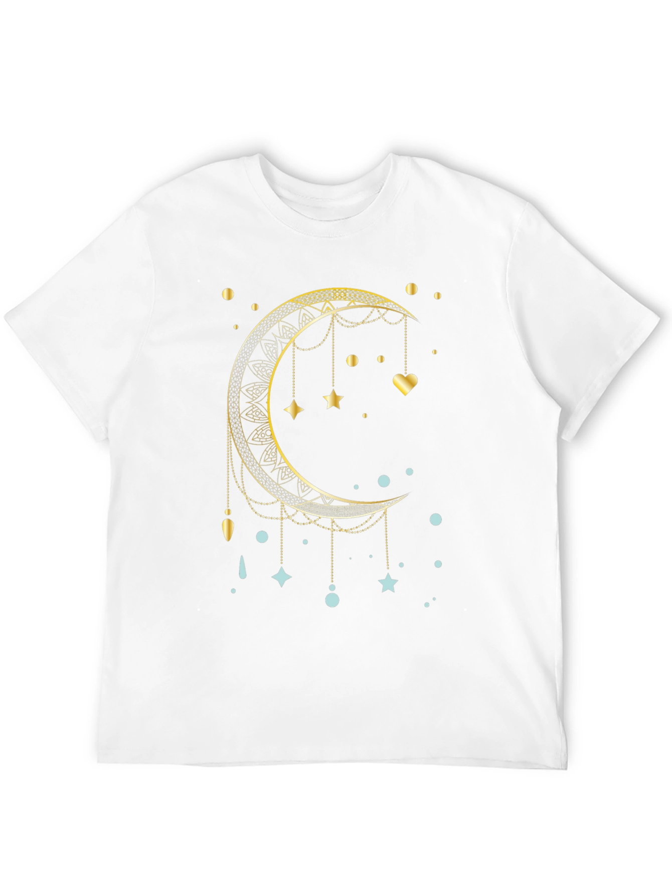 Celestial Crescent Moon Graphic T-Shirt