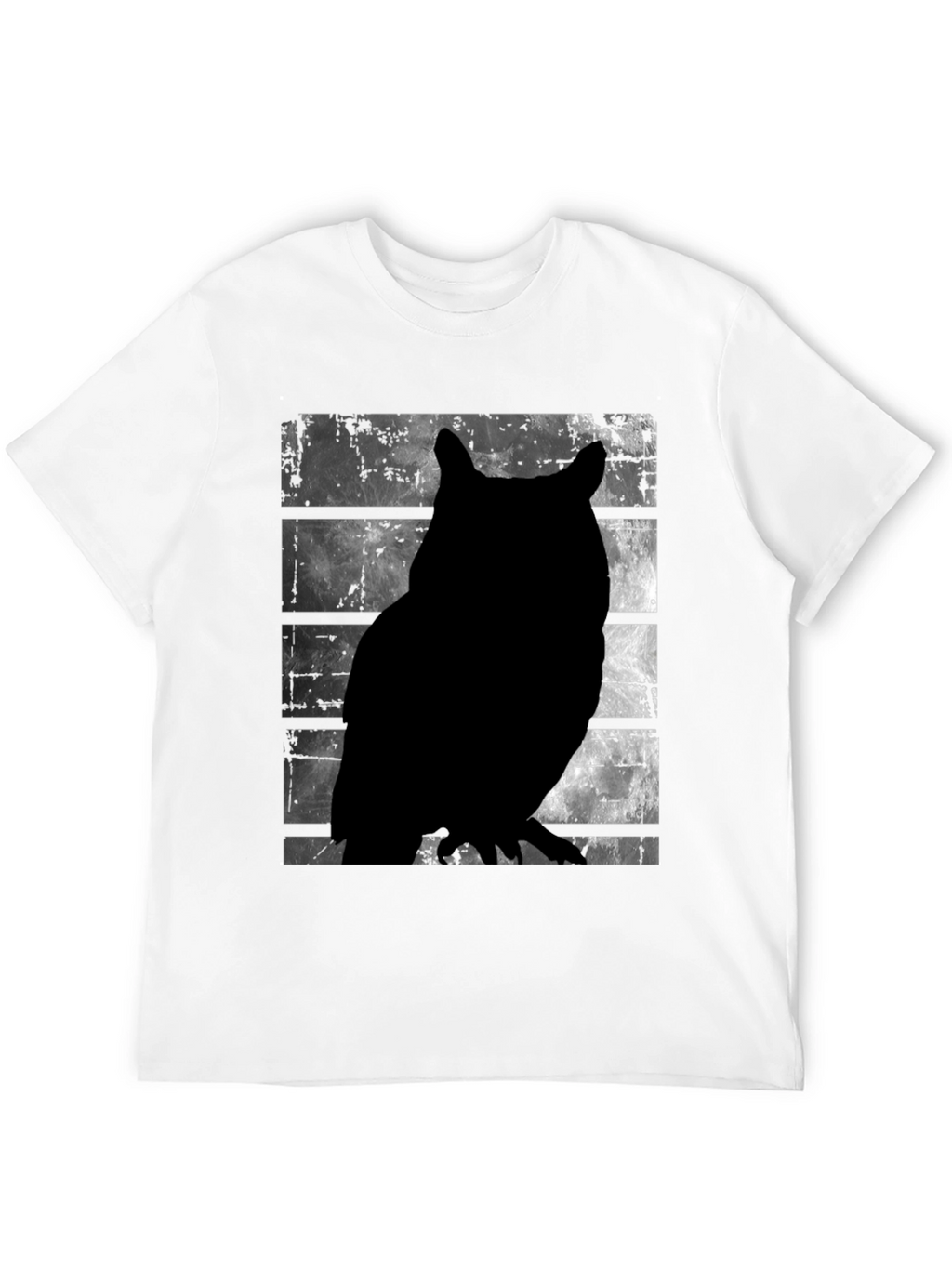 Owl Silhouette Graphic Tee - Mens Black T-Shirt