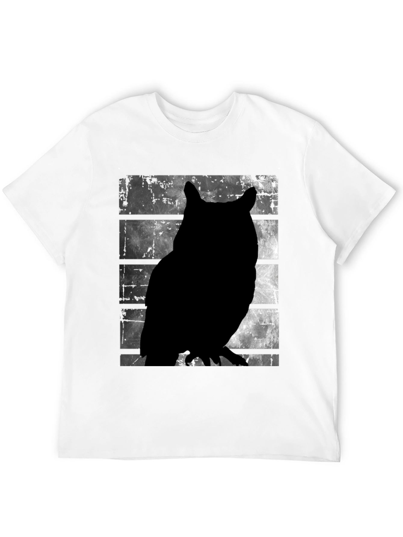 Owl Silhouette Graphic Tee - Mens Black T-Shirt