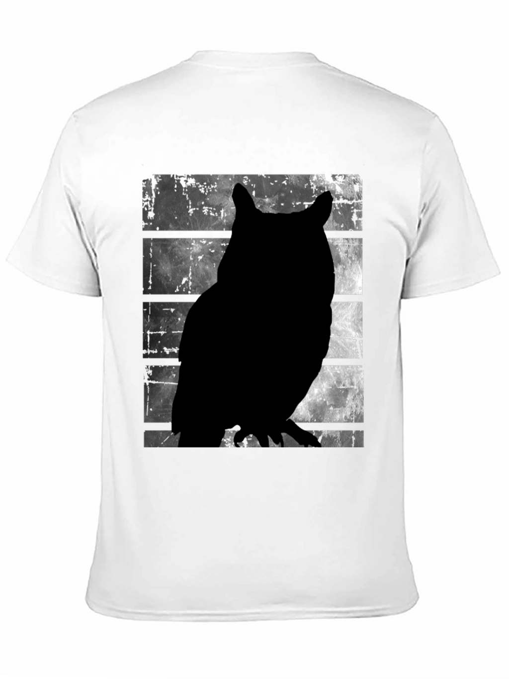 Owl Silhouette Graphic Tee - Mens Black T-Shirt