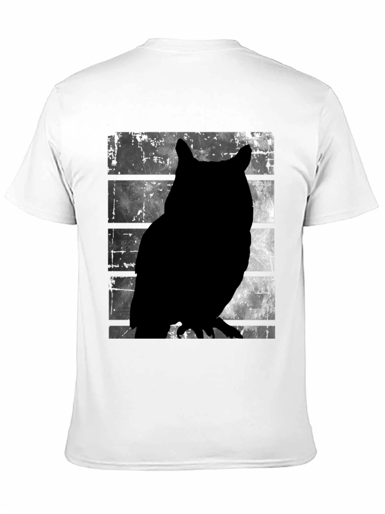Owl Silhouette Graphic Tee - Mens Black T-Shirt