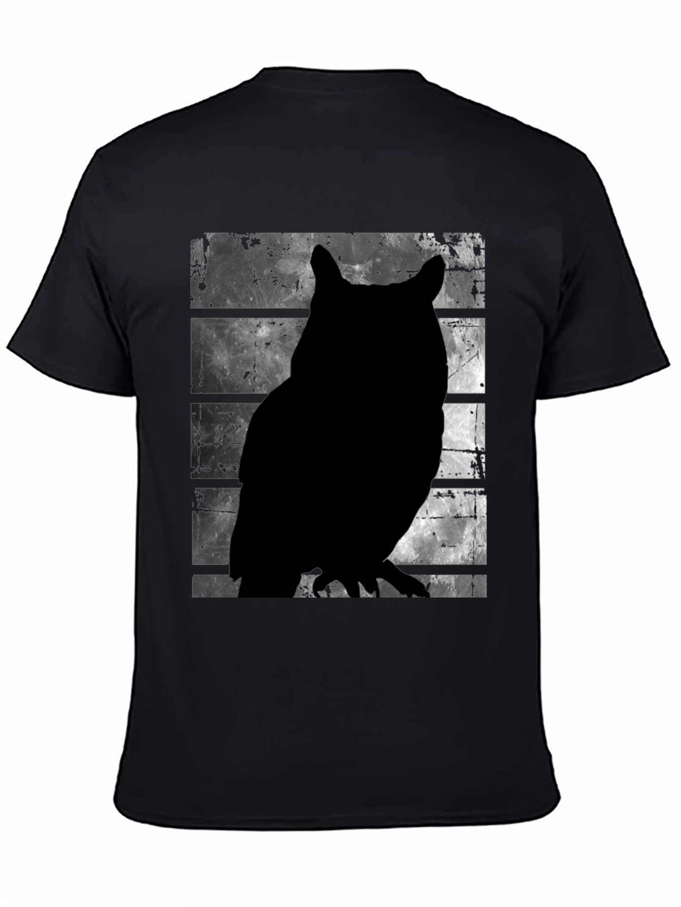 Owl Silhouette Graphic Tee - Mens Black T-Shirt