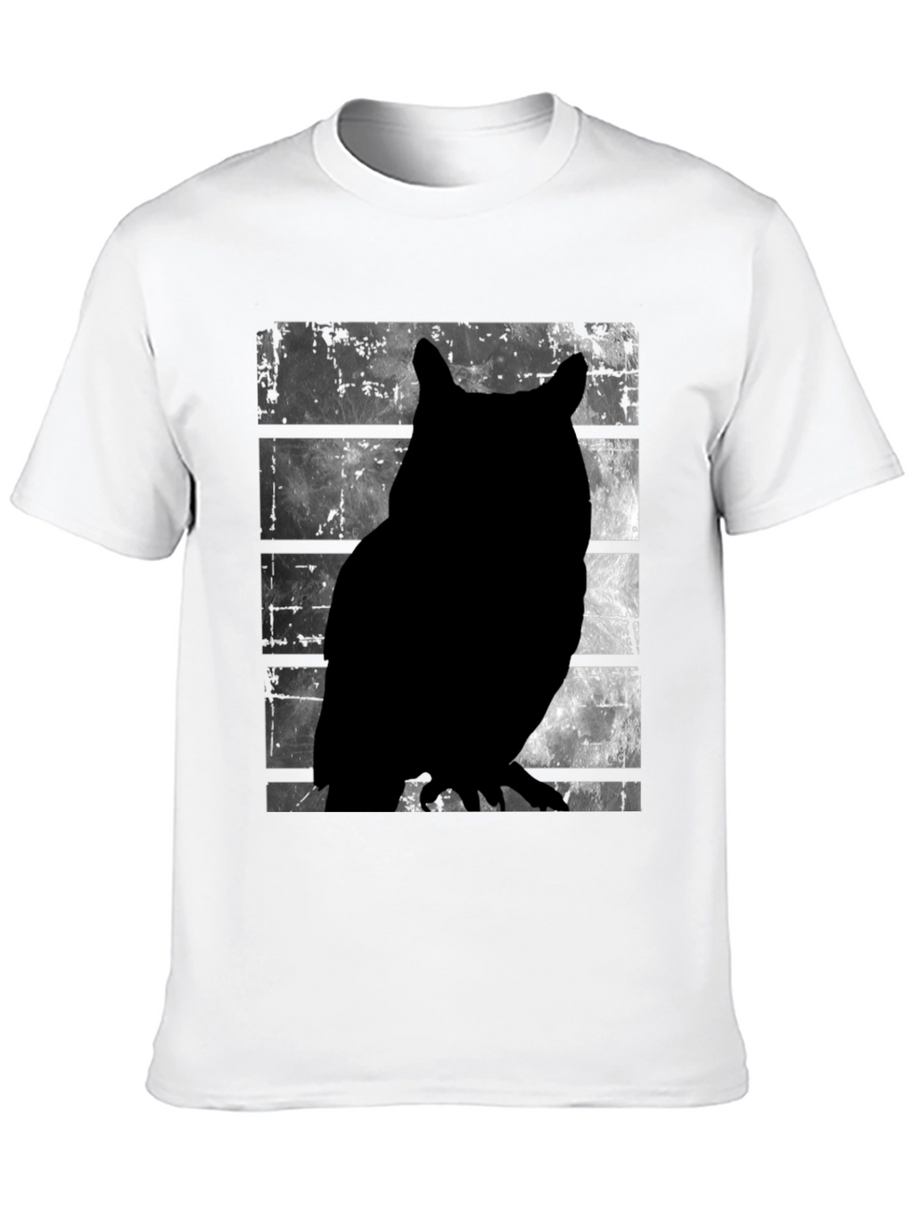Owl Silhouette Graphic Tee - Mens Black T-Shirt