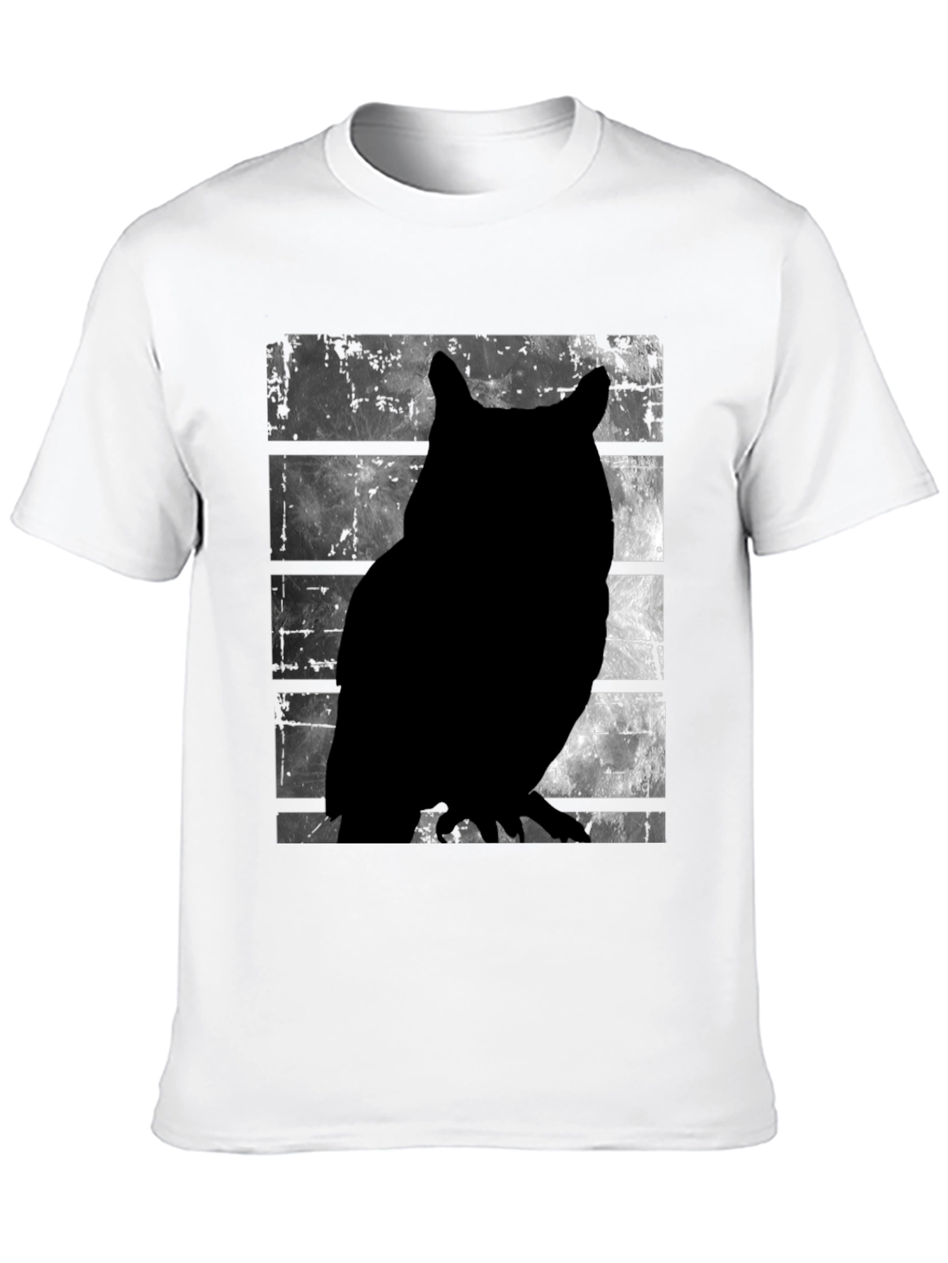Owl Silhouette Graphic Tee - Mens Black T-Shirt