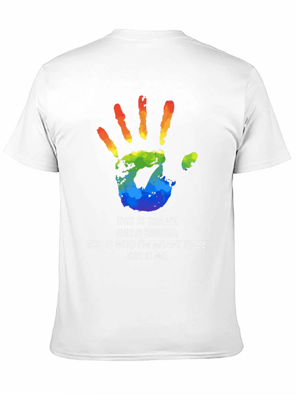 Pride Handprint Graphic Tee - Brave Bruised Me