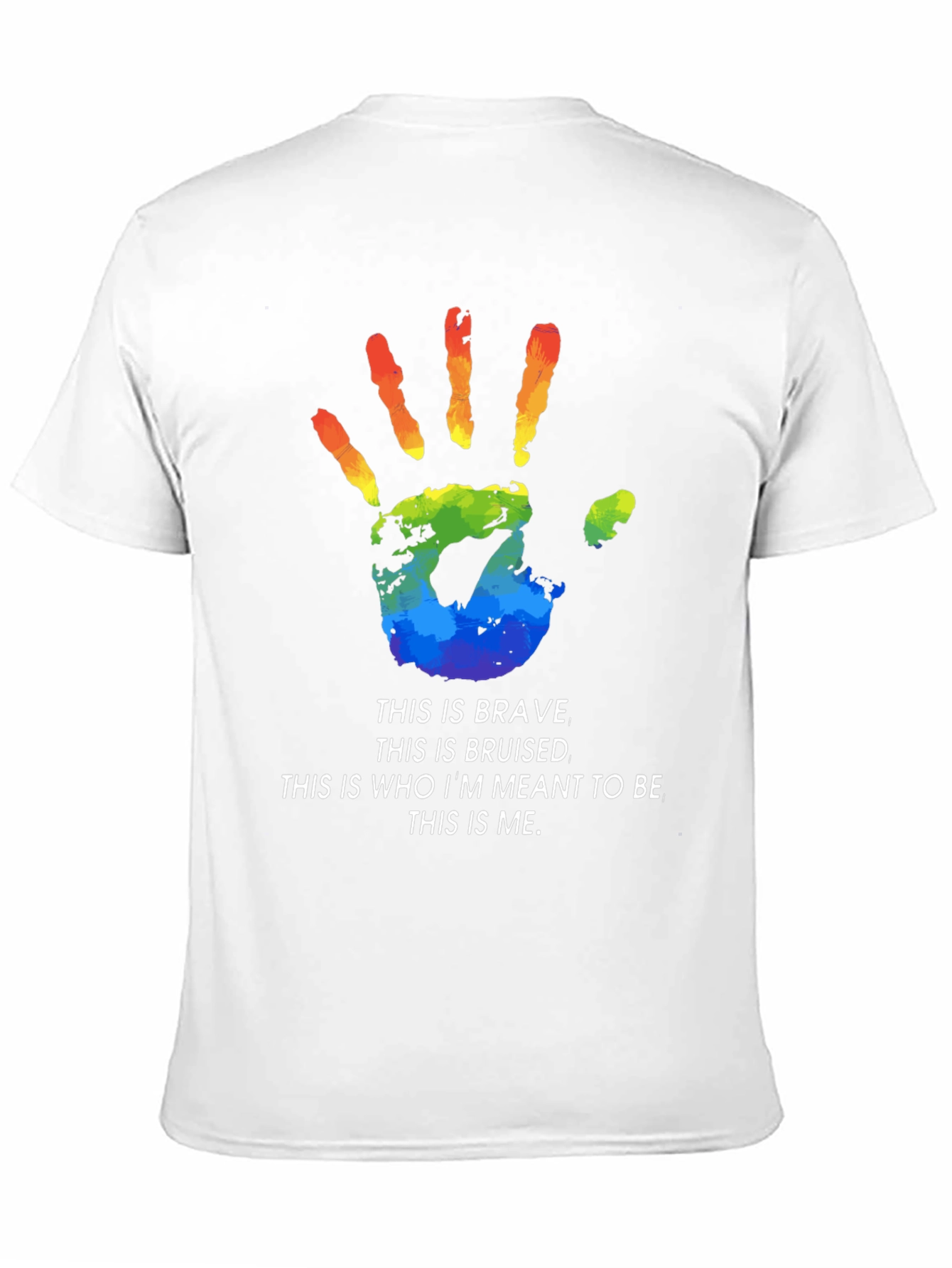 Pride Handprint Graphic Tee - Brave Bruised Me
