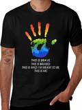 Pride Handprint Graphic Tee - Brave Bruised Me