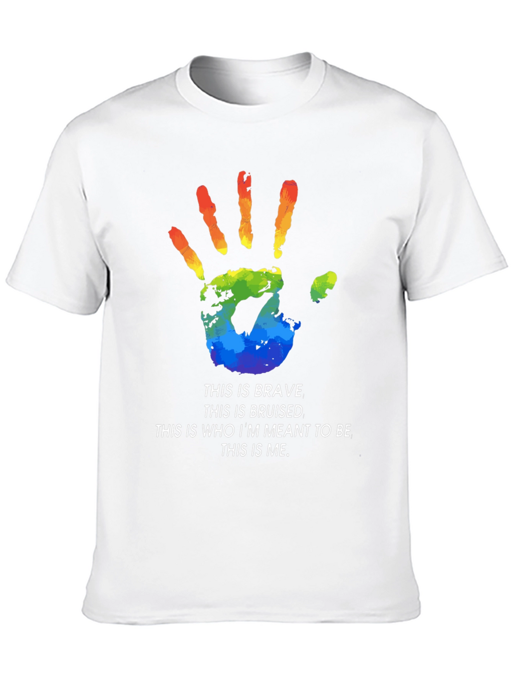 Pride Handprint Graphic Tee - Brave Bruised Me