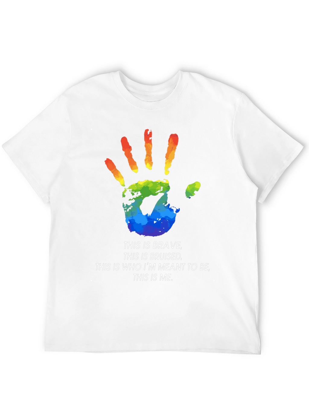 Pride Handprint Graphic Tee - Brave Bruised Me