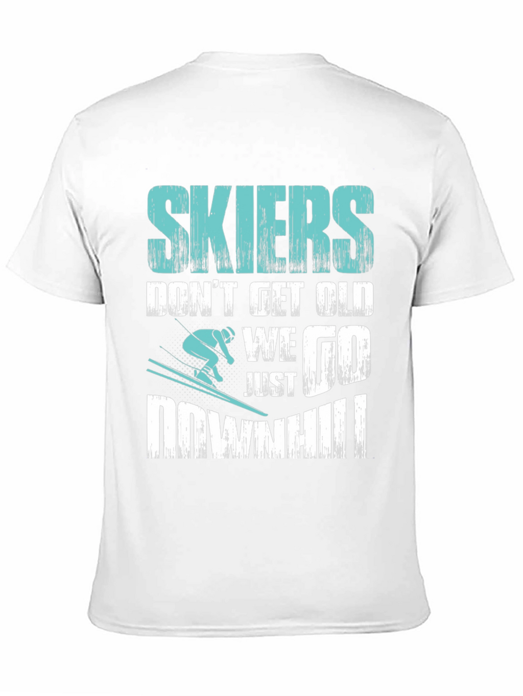 Skiers Downhill T-Shirt - Funny Skiing Tee