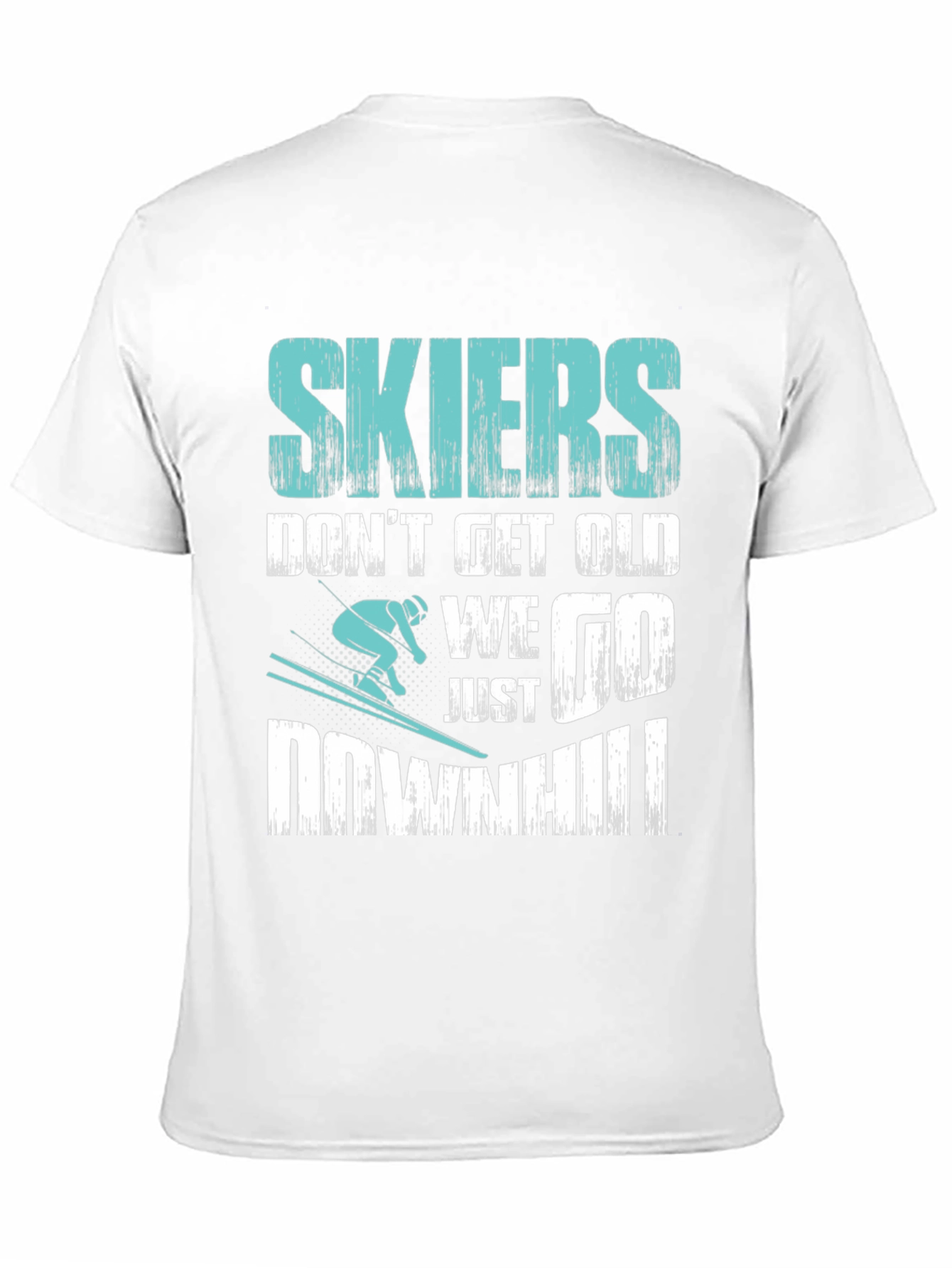 Skiers Downhill T-Shirt - Funny Skiing Tee