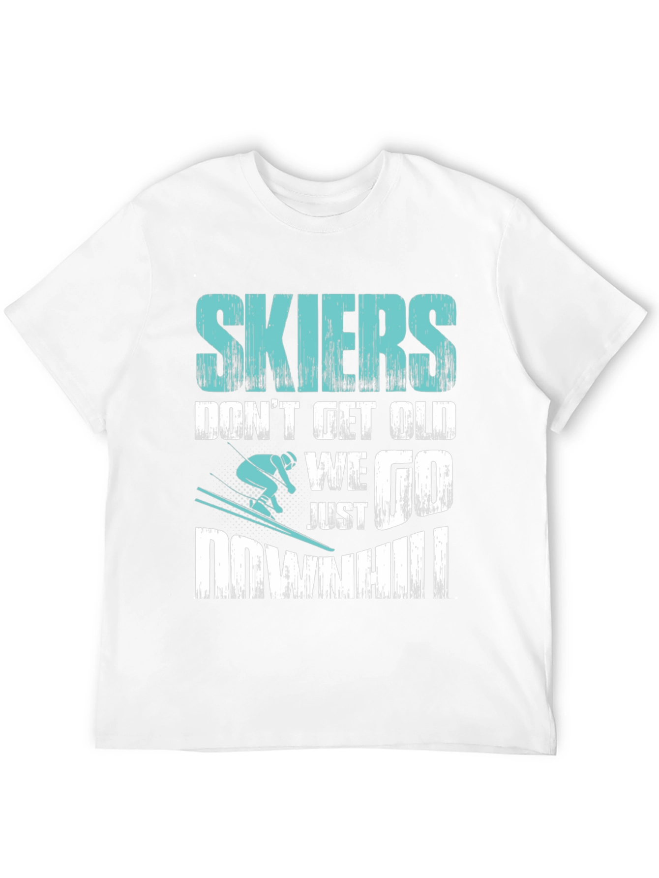 Skiers Downhill T-Shirt - Funny Skiing Tee