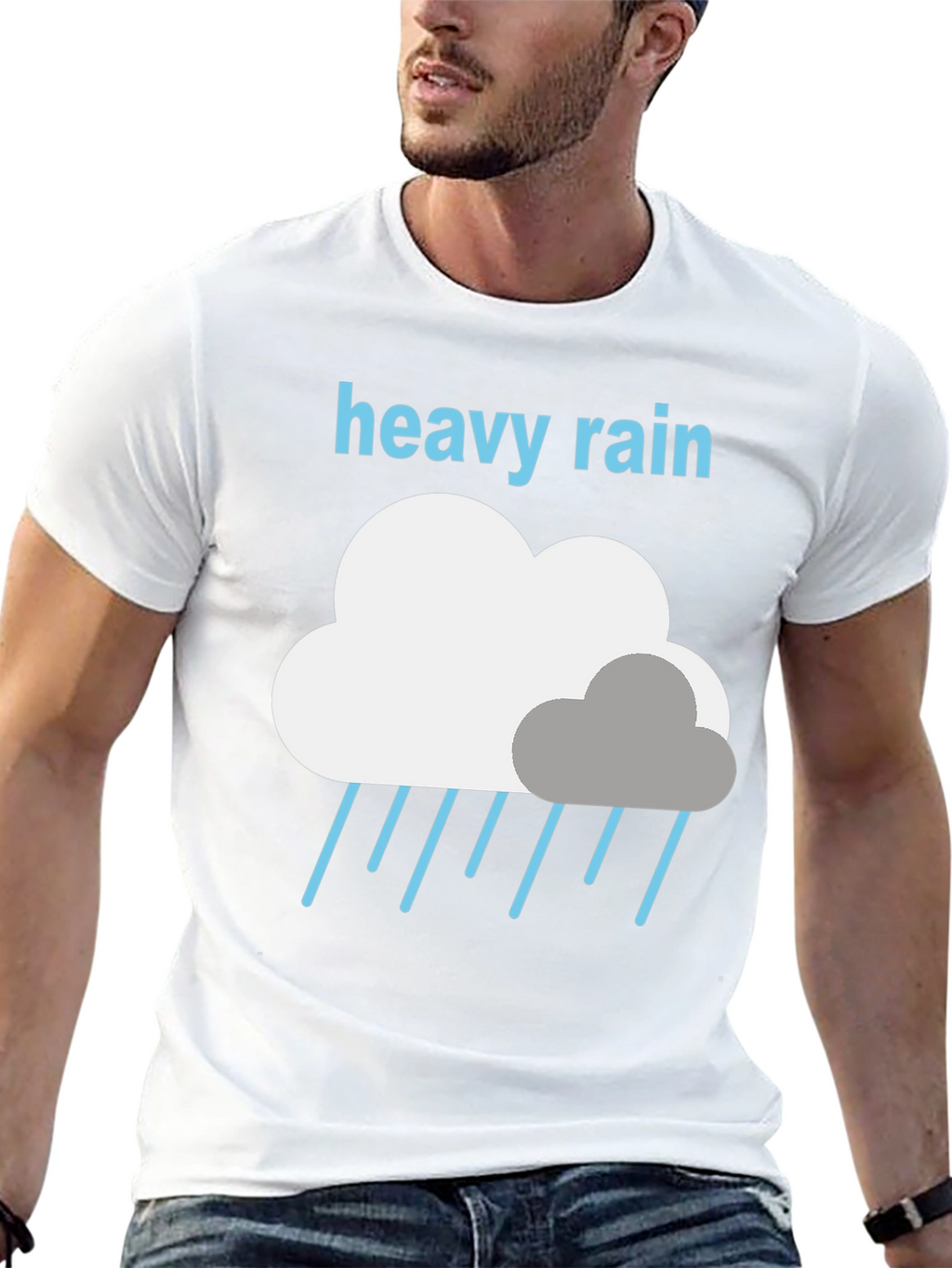 Heavy Rain Graphic Tee - Weather Lovers T-Shirt