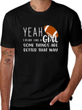 Yeah I Play Like a Girl T-Shirt Football Tee