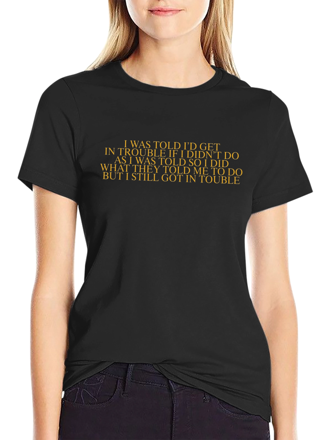 Trouble Told Black T-Shirt - Sarcastic Tee